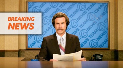 Ron Burgundy - breaking news about the OCR