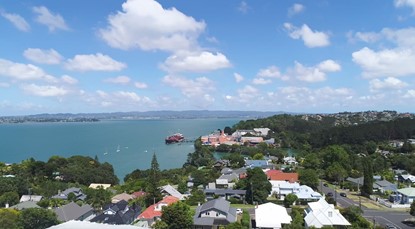 View of Auckland suburb from above