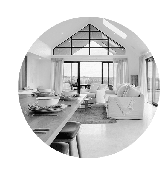 Modern designed lounge and dining in a Barrett Home