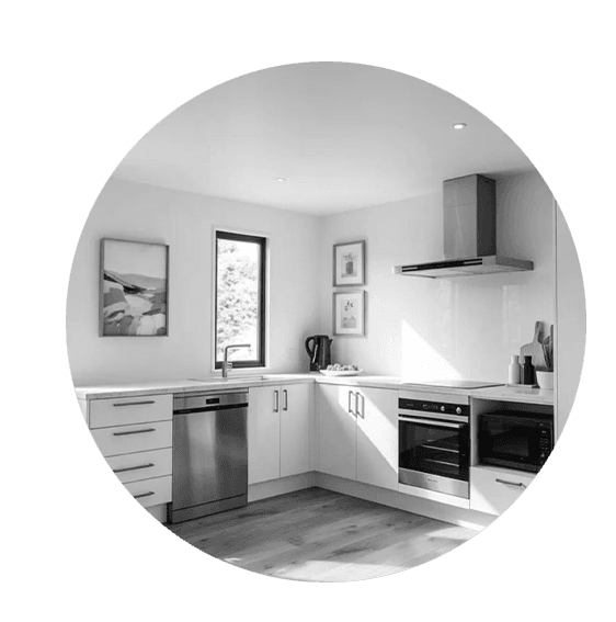 Modern designed kitchen in an HBNZ Home