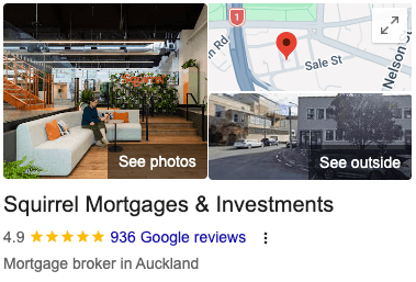Google reviews - Squirrel New Zealand