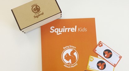Squirrel kids money box and work book