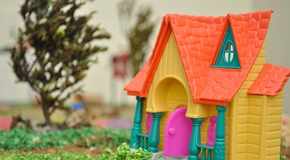 Colourful toy house