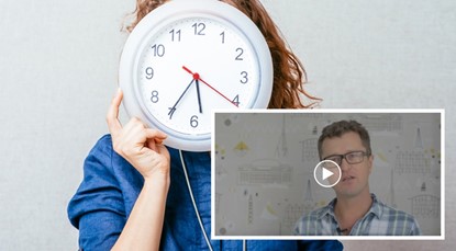 Woman holding clock, JB video