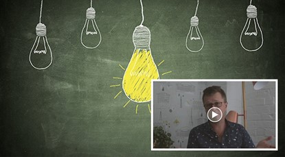 Blackboard with lightbulbs, JB video