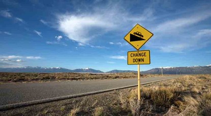 Road sign - change down