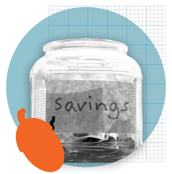 A jar with savings