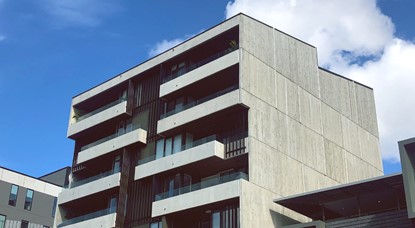 Auckland apartment against blue sky