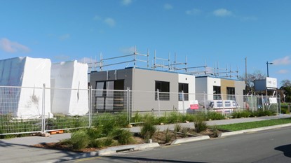 Houses under construction in Auckland suburb