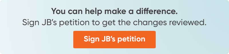 Banner: Sign JB's petition