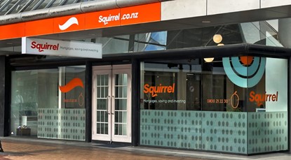 Squirrel's new Wellington offices on Manners Street, rebranded from The Home Loan Shop