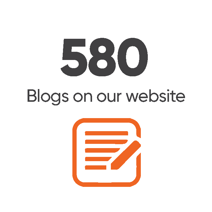 580 blogs on our website